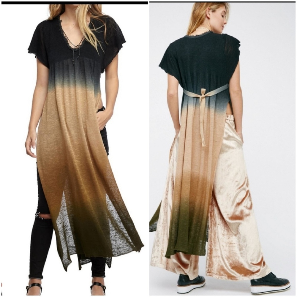 Free People Linen Long Tunic